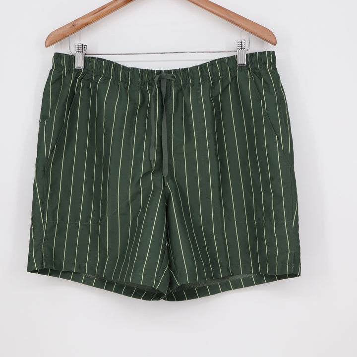 DSG Mens 6" Rec Shorts Pinstripe Muted Olive Green Water Repellent Medium NEW