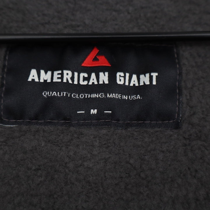 American Giant Hoodie Womens Medium Black Full Zip Cotton Logo Casual Drawstring
