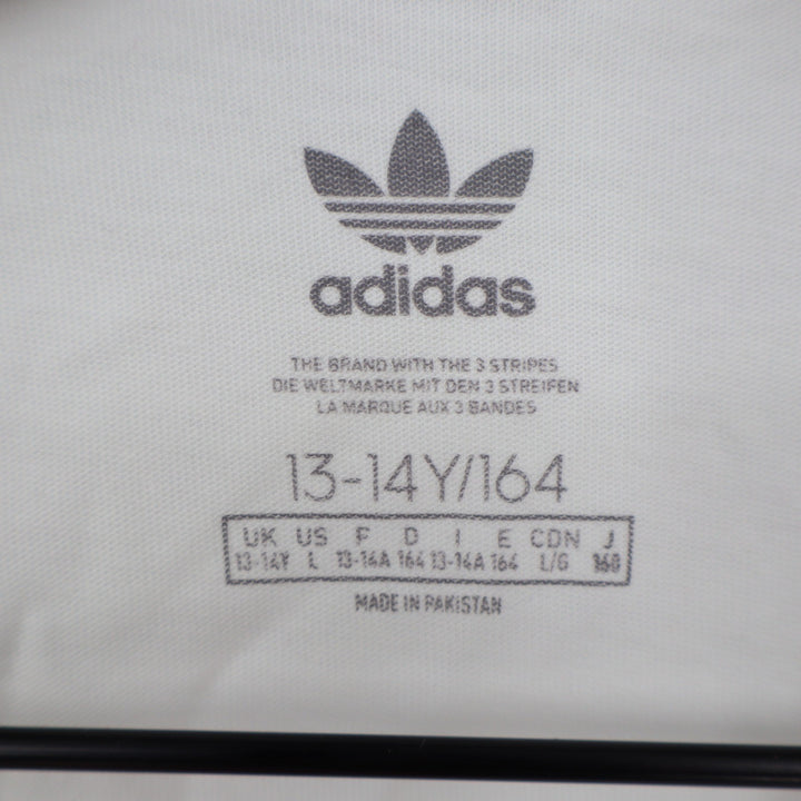 Adidas Originals Trefoil Tee Kids Large White Black Graphic T-Shirt