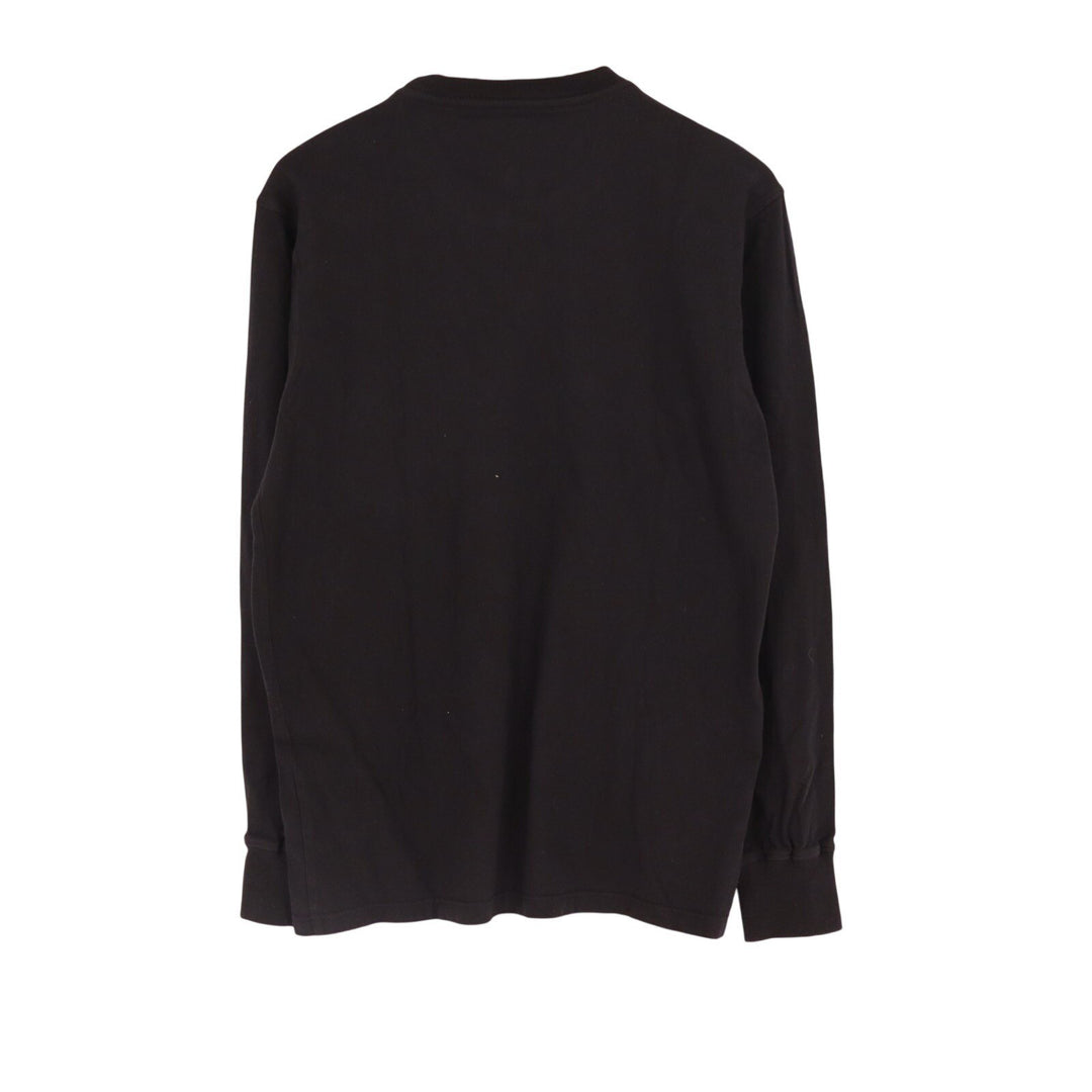 American Giant Long Sleeve Pocket Tee Mens Small Black Cotton Crew Neck Casual