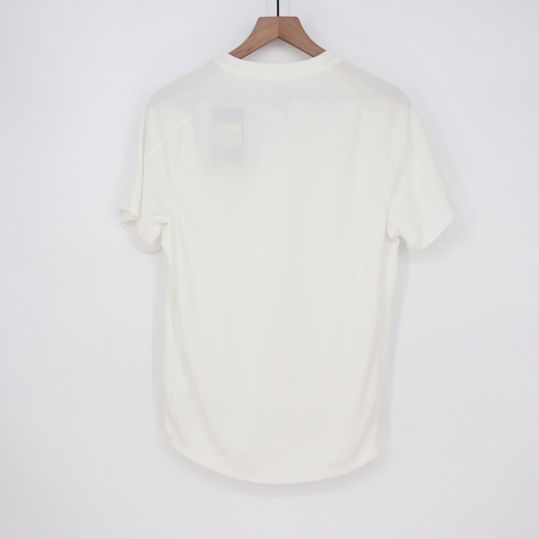 Nike Court Dri-FIT Mens Tennis Shirt White V-Neck Size S