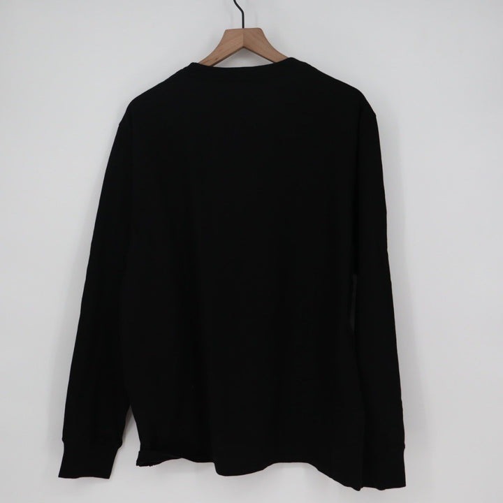 American Giant Mens Black Long Sleeve Pocket T Shirt Size XL Made in USA
