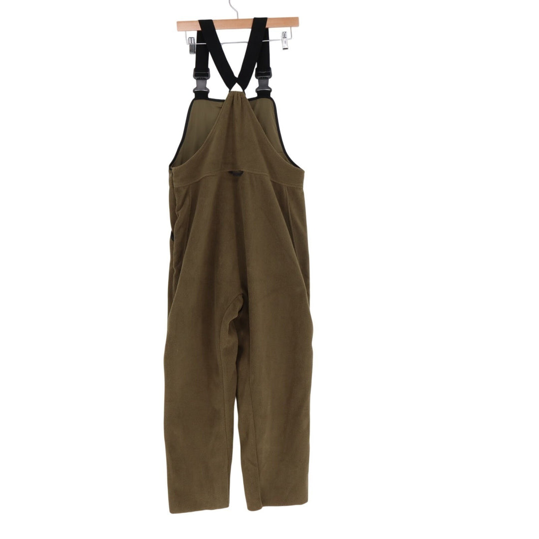 Overalls Mens Olive Green Fleece Adjustable Strap Snow Bibs Pockets Straight Leg