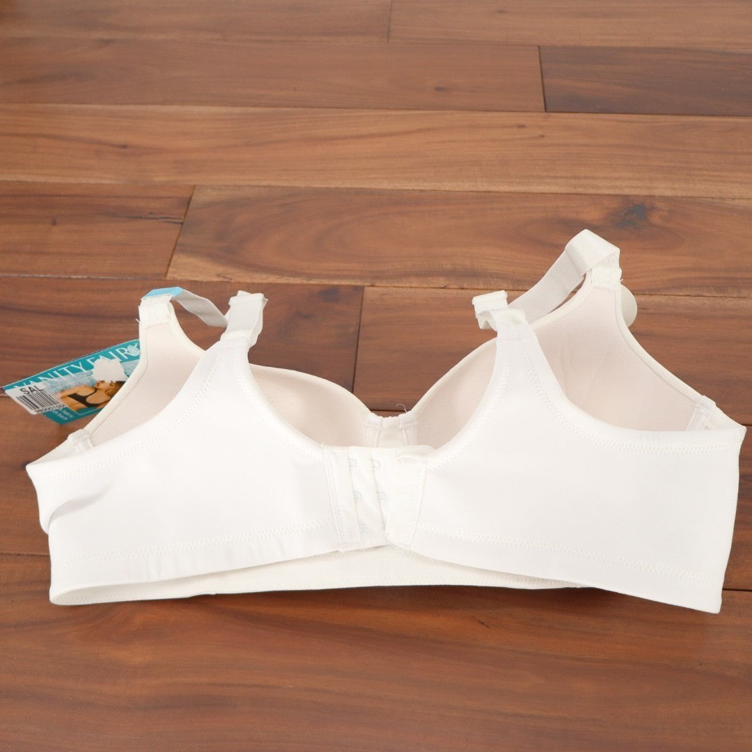 Vanity Fair Beauty Back T-Shirt Bra Women 38C White Stretch Full Figure Wirefree