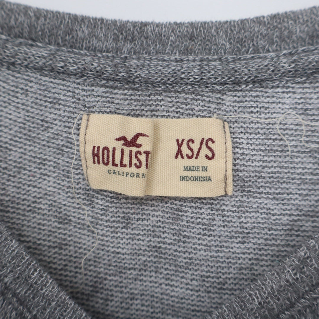 Hollister Grey Marl Off Shoulder Crop Top Sweatshirt XS/S 10382