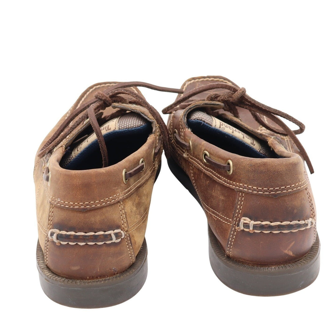 Timberland Boat Shoes Mens 10 Brown Leather Moc Toe Classic Good