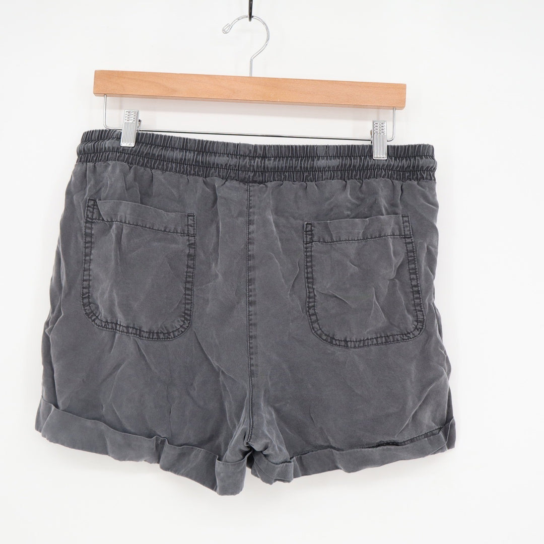 Universal Thread Womens Gray Lyocell Utility Shorts Elastic Waist Size M