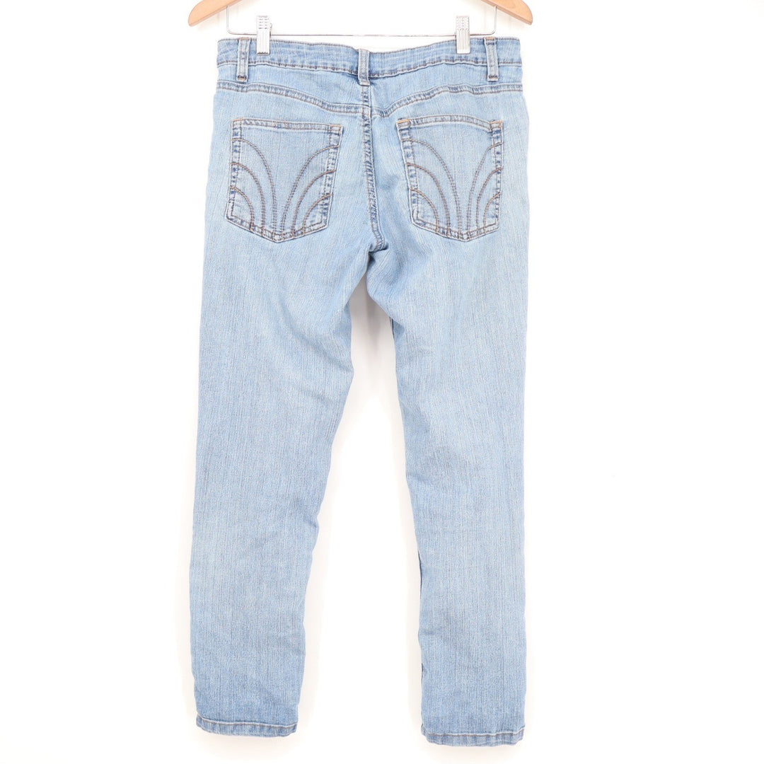 Merona Womens Fit 4 Light Wash Denim Crop Jeans Size 8R Blue Pantacourt