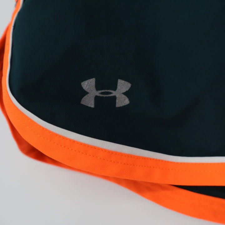 Under Armour Shorts Womens Small HeatGear Semi-Fitted Teal Orange Athletic