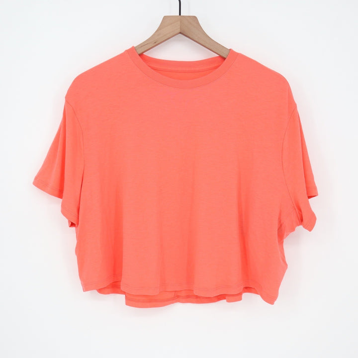 Nike One Dri-FIT Womens Training T-Shirt Bright Mango Large New