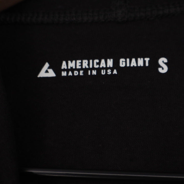 American Giant Black Full Zip Hoodie Made in USA Size S