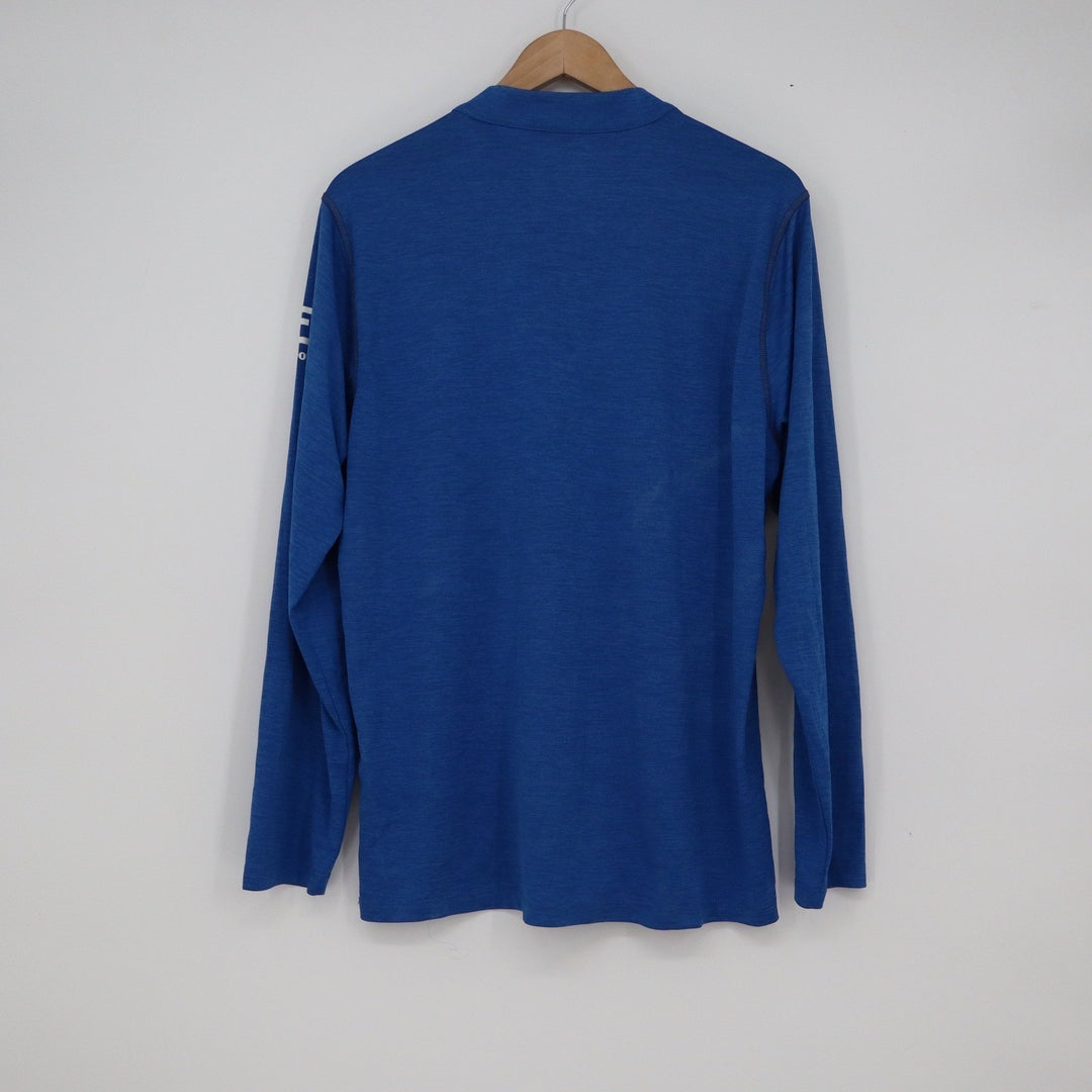 Core 365 Mens Abbott Logo Quarter Zip Pullover Blue Long Sleeve Size M