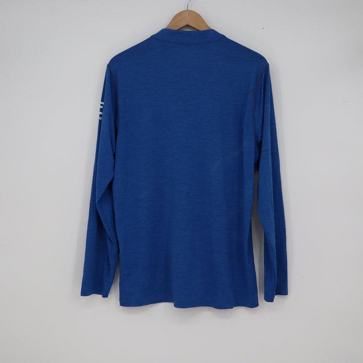 Core 365 Mens Abbott Logo Quarter Zip Pullover Blue Long Sleeve Size M