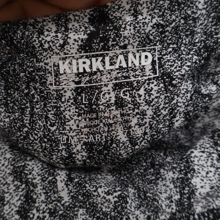 Kirkland Signature Womens Black White Abstract Print Active Leggings Large