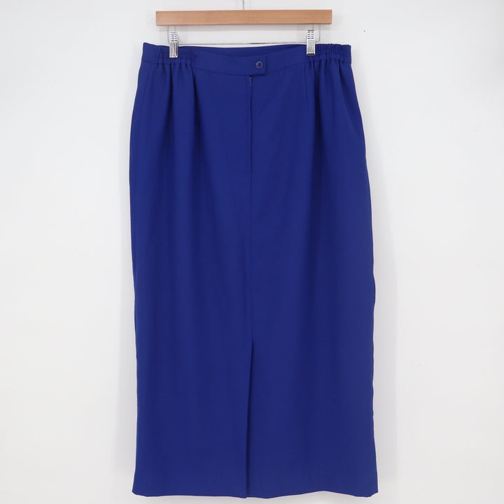 KB Stella Louise Fox Royal Blue Fringe Rhinestone Skirt Suit Set 16W Moon Button