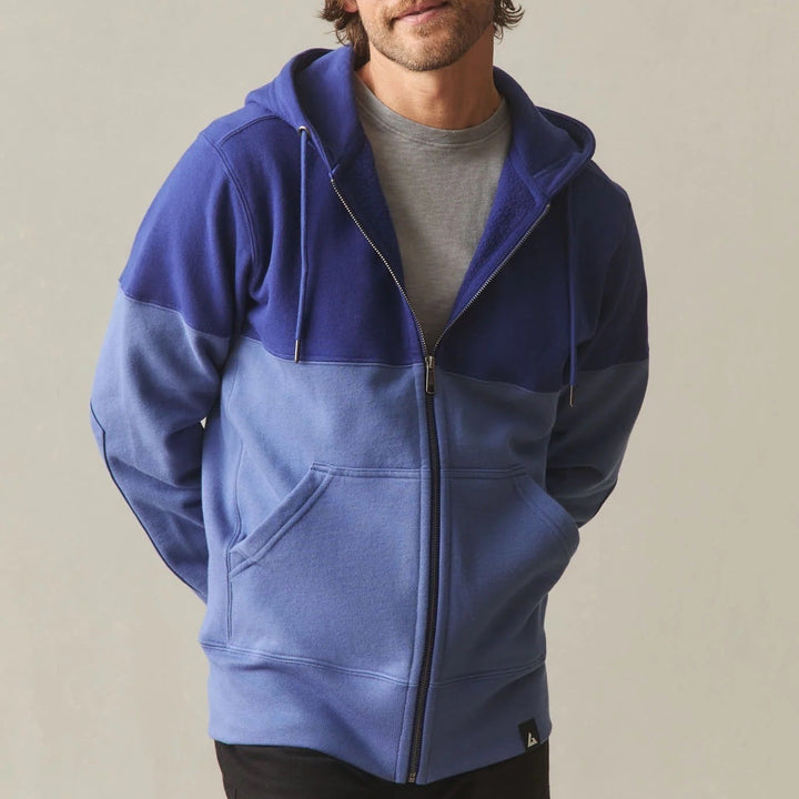 American Giant Classic Hoodie Mens S Blue Navy Full Zip Cotton Split Seam Vault
