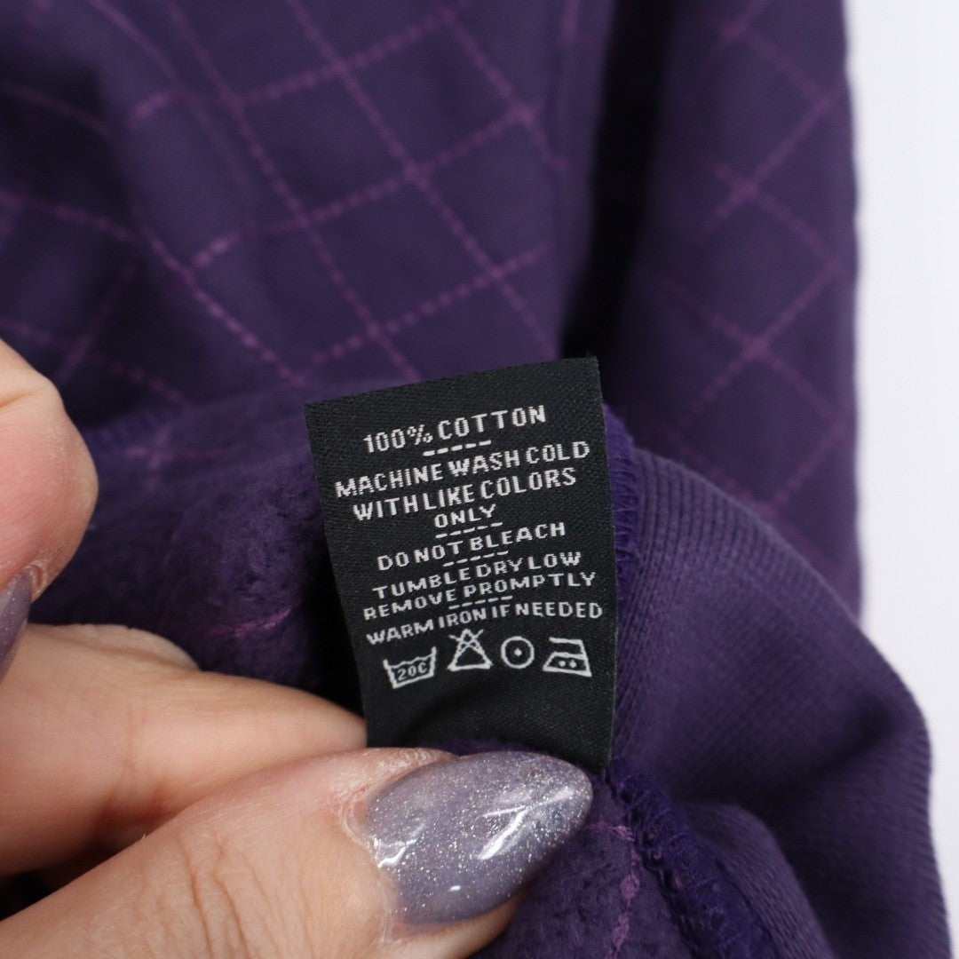 American Giant Diamond Stitch Classic Full Zip 2.0 Hoodie Womens L Purple Velvet