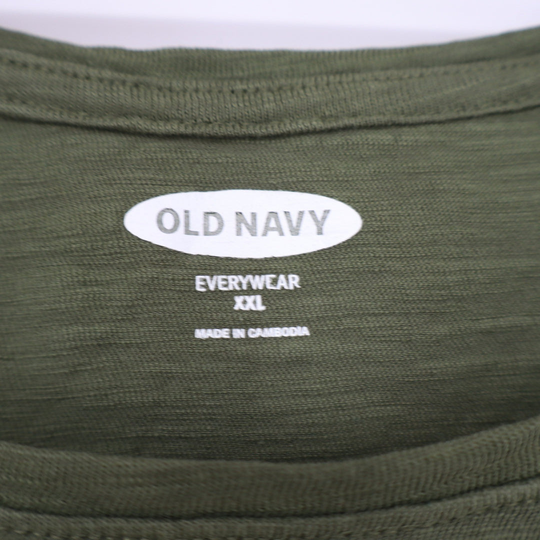 Old Navy EveryWear Olive Green Slub Knit Cotton Tank Top XXL