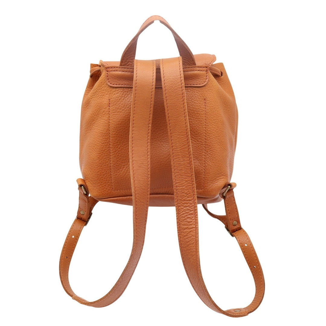 Portland Leather Womens Bucket Backpack Brown Adjustable Shoulder Strap Bag