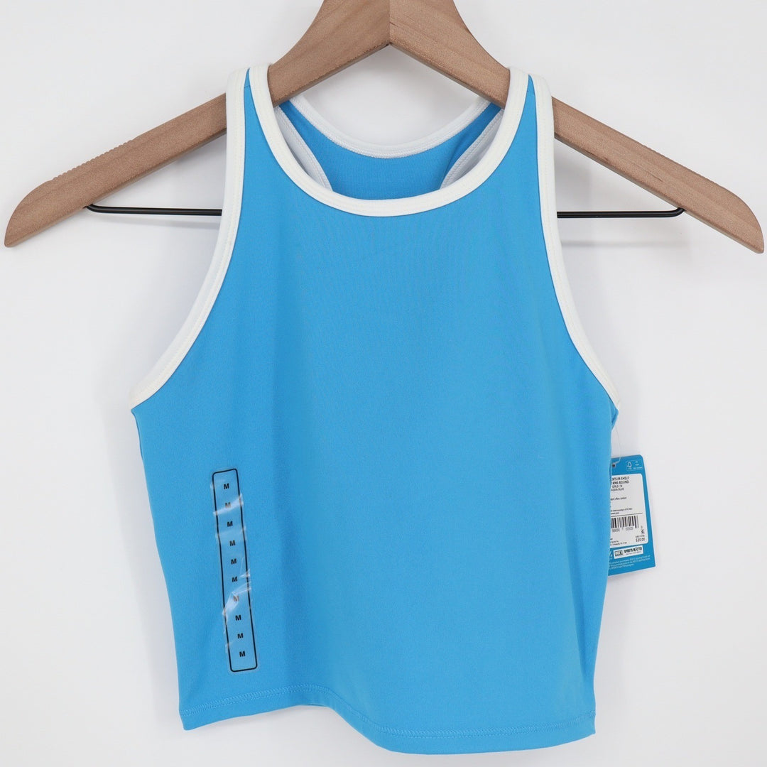 DSG Girls Momentum Shelf Bra Tank-Bound Aqua Blue Racerback Top Size M
