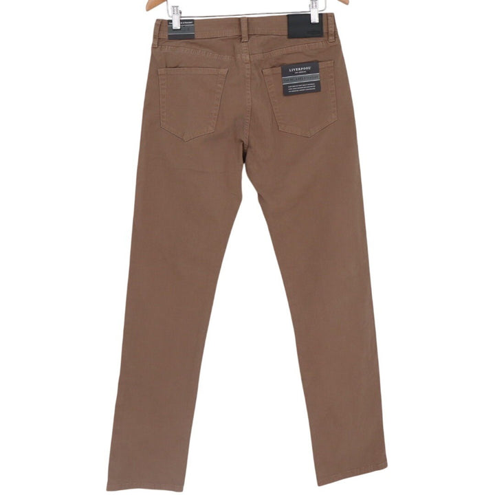 Liverpool Los Angeles Mens Brown Straight Leg Casual Pants Size 30x34