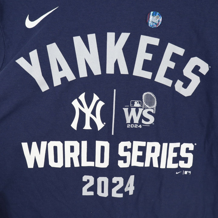 Nike New York Yankees 2024 World Series Navy Blue Graphic T-Shirt Mens Medium