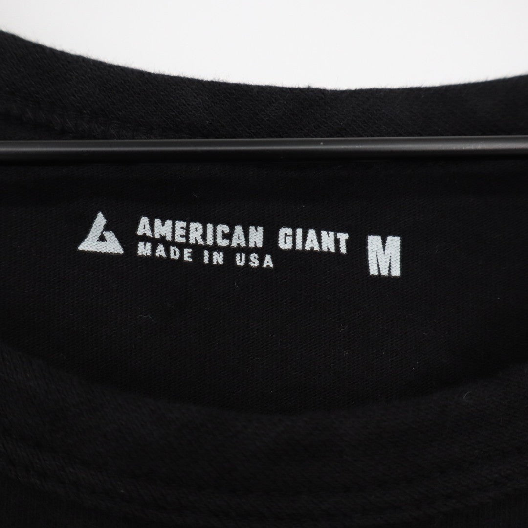 American Giant Tank Dress Womens Medium Black Cotton Round Neck Everyday Wear