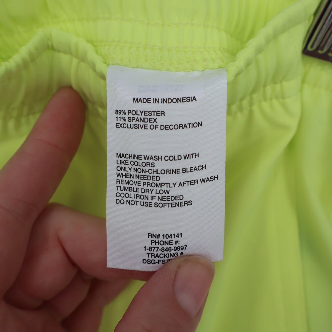DSG Boys Agility Short Light Lime Neon Green Athletic Gym Shorts L 14-16 NEW