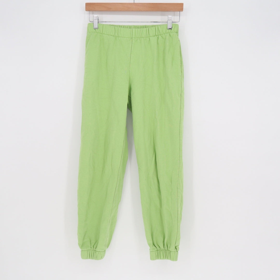 Brandy Melville Lime Green Rosa Sweatpants Joggers Fleece One Size
