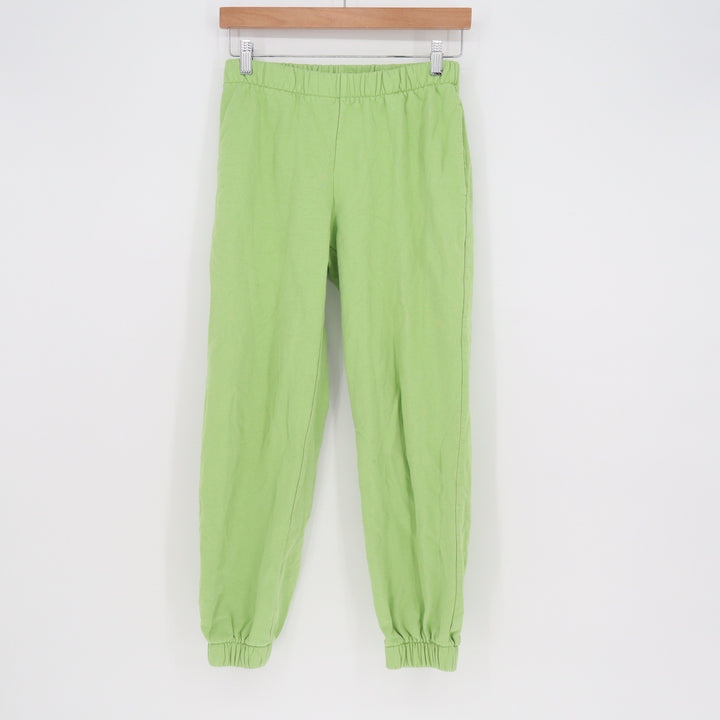 Brandy Melville Lime Green Rosa Sweatpants Joggers Fleece One Size