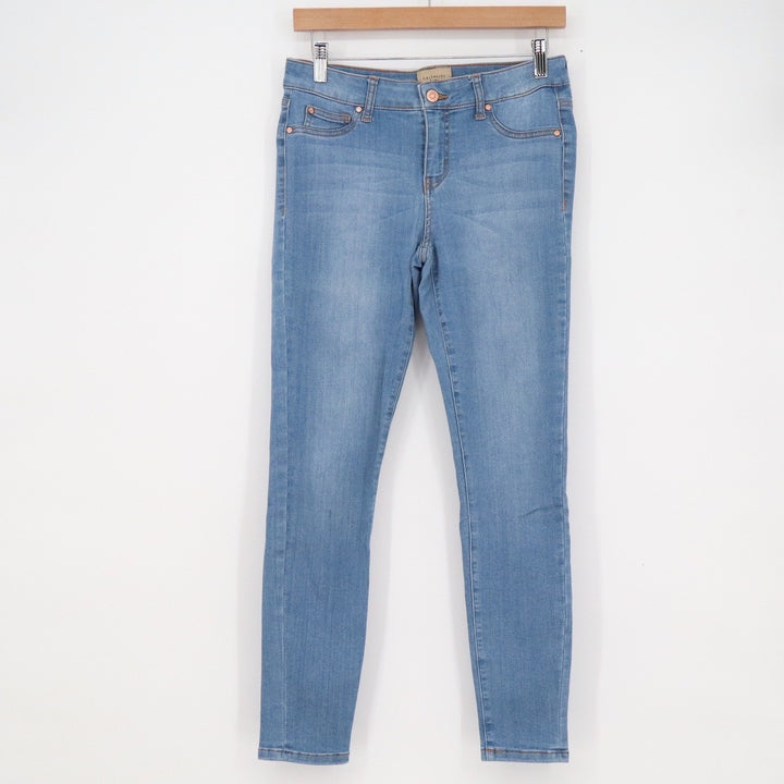 Celebrity Pink Womens Mid Rise Ankle Skinny Jeans Light Wash Blue Size 7/28