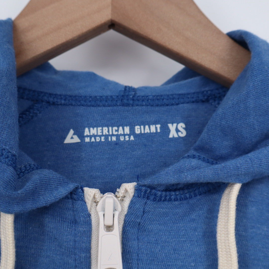 American Giant Women's Lightweight Full Zip Made In USA Size XS