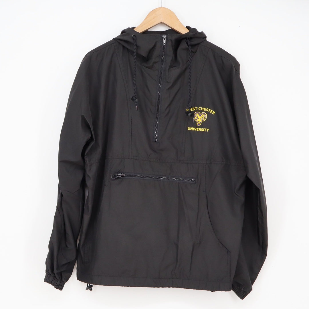 West Chester Windbreaker Mens S Black NCAA Turfer Sport Anorak Jacket Excellent