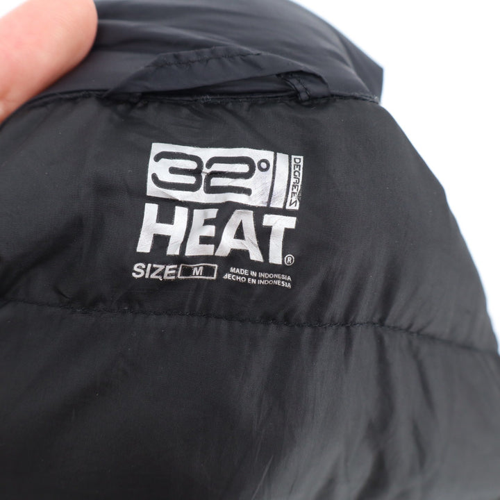32 Degrees Heat Mens Puffer Vest Black Quilted Full Zip Size M