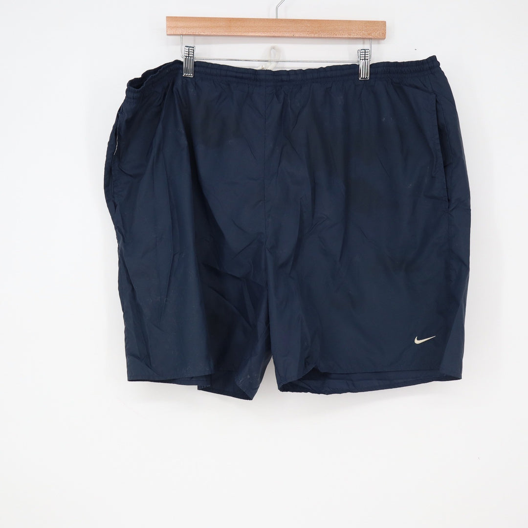 Nike Shorts Mens XXL Navy Blue Embroidered Swoosh Mesh Lined Athletic Good