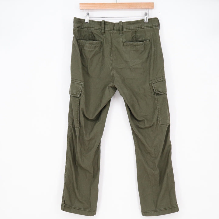 Old Navy Cargo Pants Mens 33x30 Straight Leg Olive Green Utility Excellent