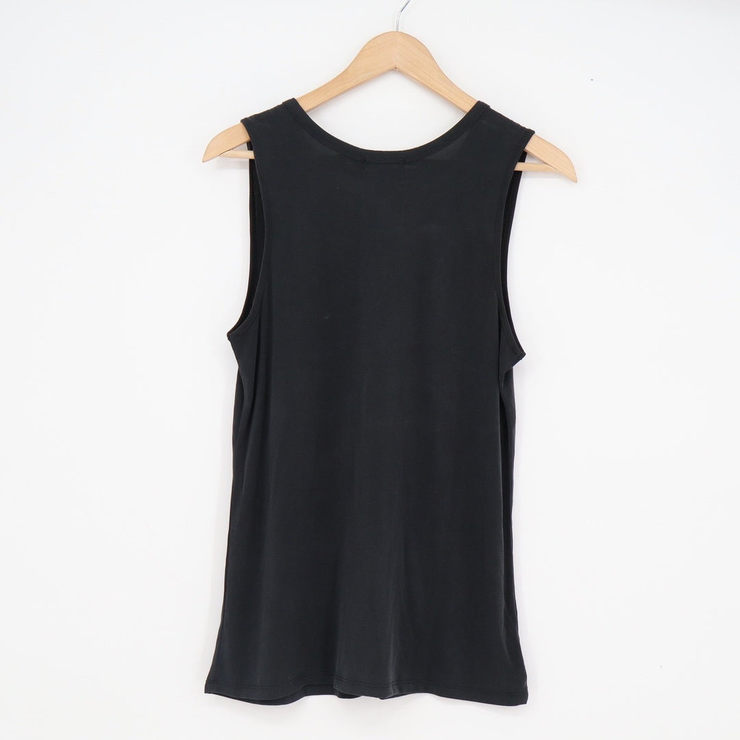 Miss Chievous Women Black Open Neck Tank Top Cutout V-Neck Medium NWT