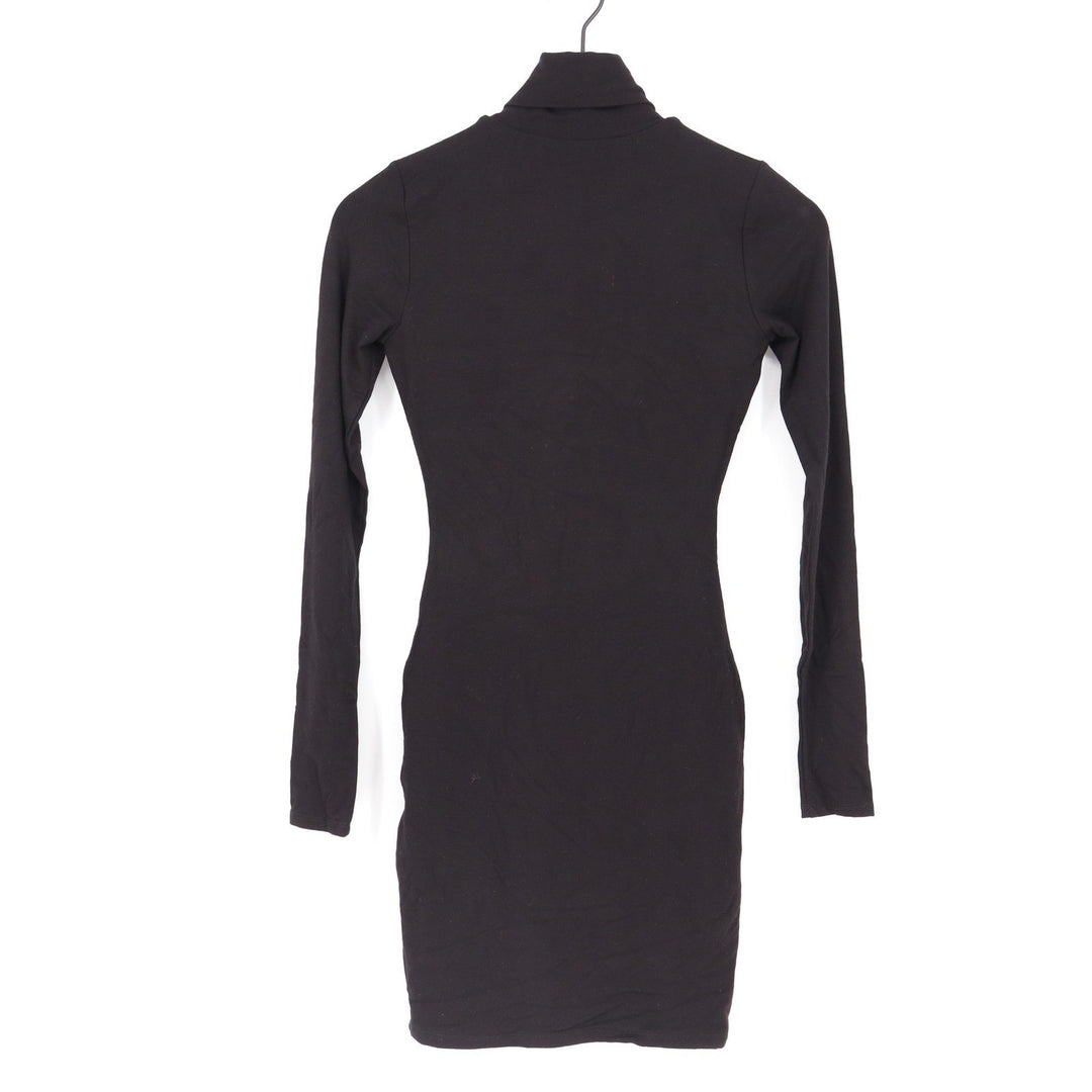 Naked Wardrobe Black Turtleneck Long Sleeve Bodycon Mini Dress Small