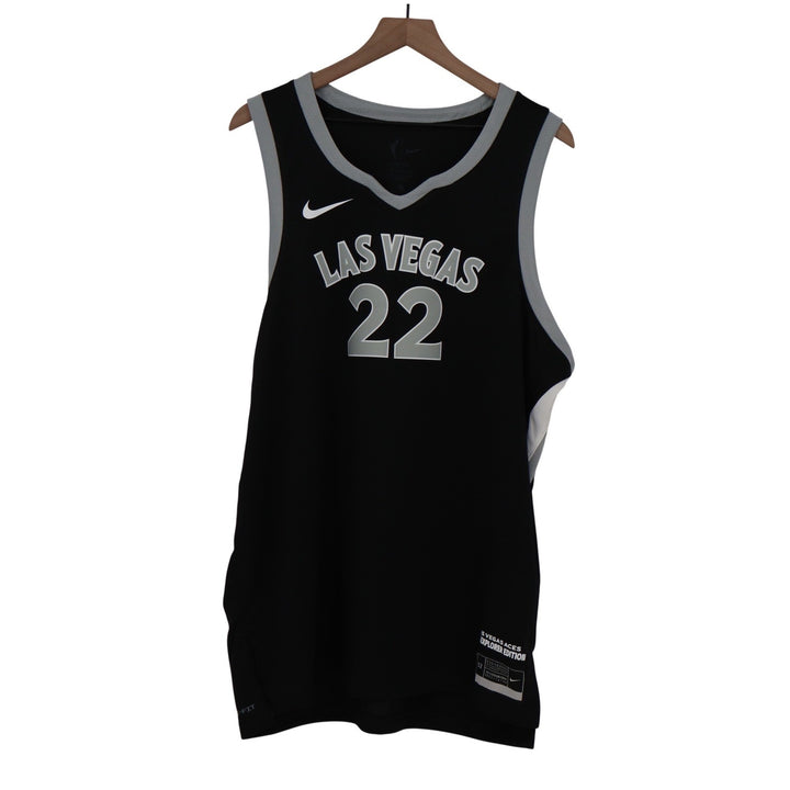 Nike Las Vegas Aces A'ja Wilson 22 Explorer Edition Jersey Black HF0996-010 XL