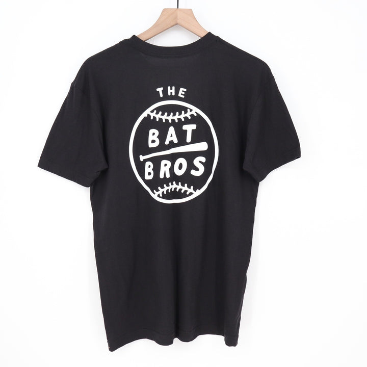 Baseballism Mens The Bat Bros Graphic T-Shirt Black Short Sleeve Size M