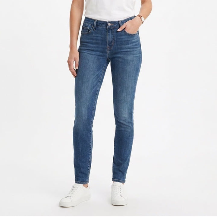 Levis 711 Skinny Jeans Womens 31 Blue Mid Rise Stretch Denim DVA 950