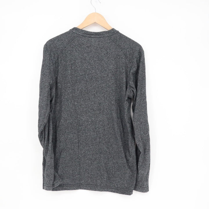 Wolverine Edge T-Shirt Men's Medium Charcoal Grey Cotton Long Sleeve Crew Neck