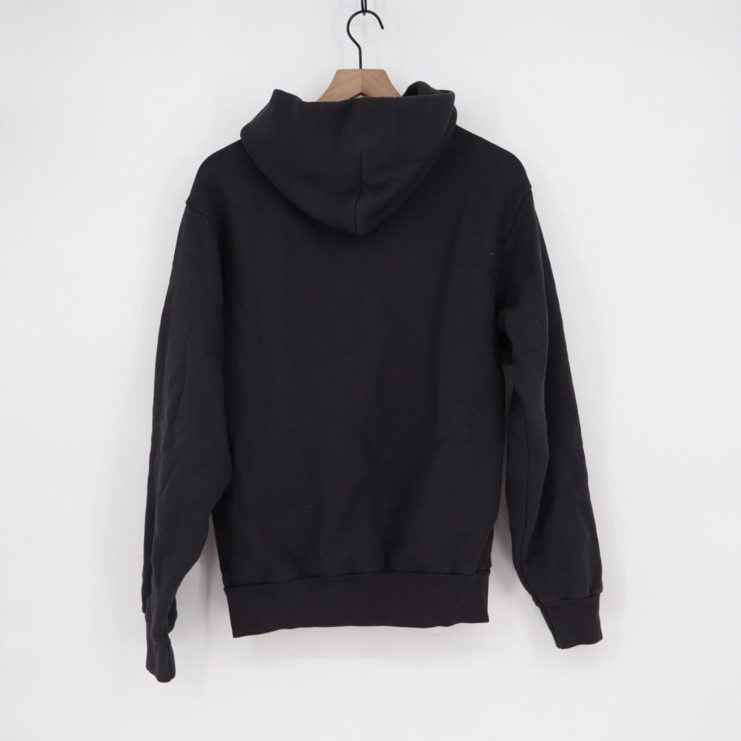 American Giant Hoodie Men Small Black Kangaroo Pocket Logo Cotton Casual Outdoor