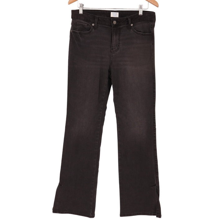 Time and Tru Bootcut Jeans Womens 10 Black Denim Cotton Stretch Mid Rise Travel