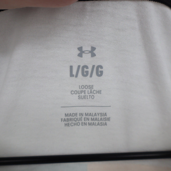 Under Armour Mens White Evolution Graphic T-Shirt Loose Fit Large NWT