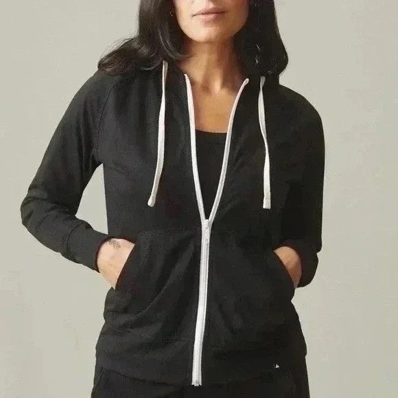 American Giant Black Full Zip Hoodie Sweatshirt Made in USA Size S