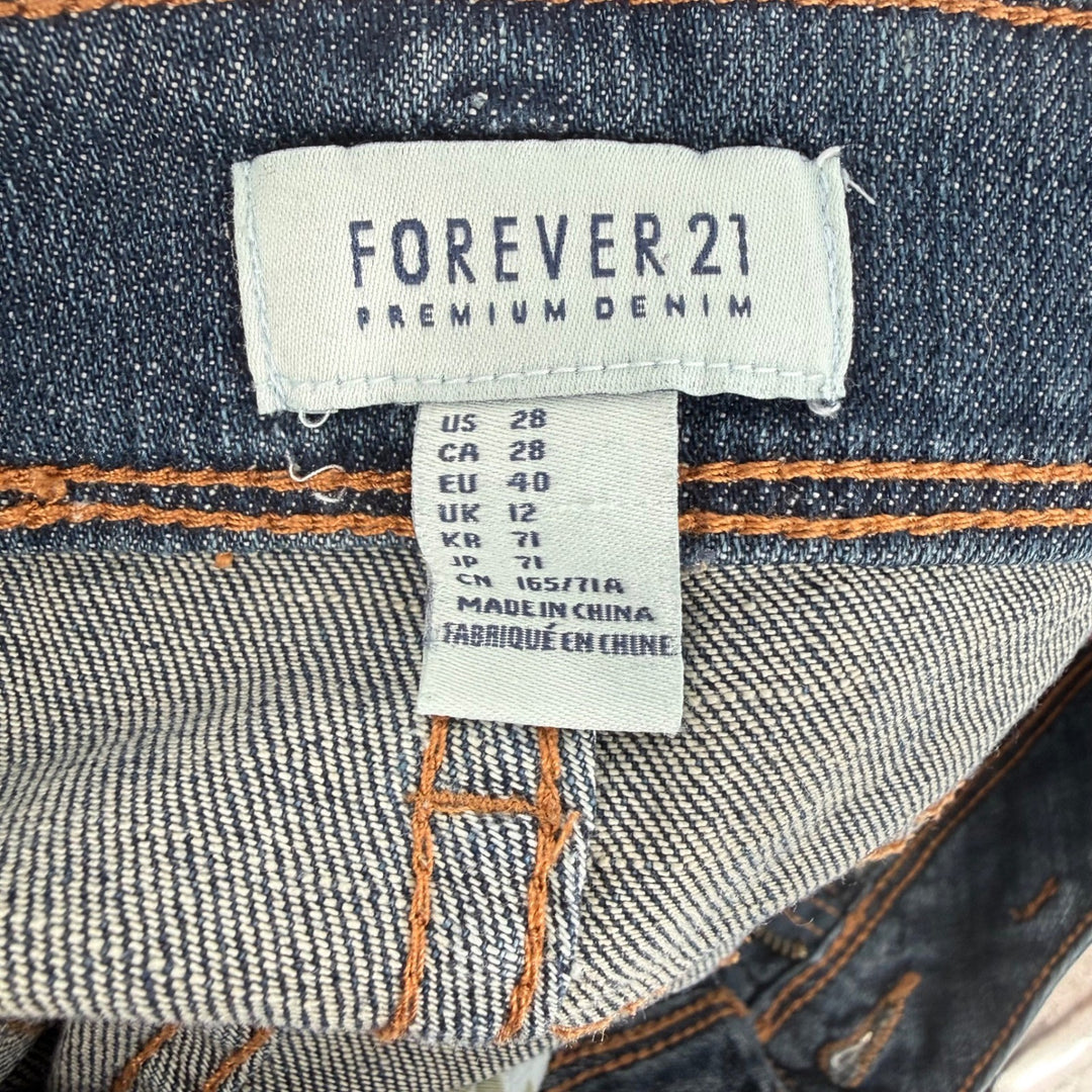 Forever 21 Premium Denim Distressed Cuffed Shorts Size 28