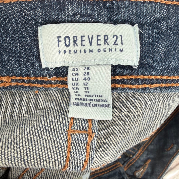 Forever 21 Premium Denim Distressed Cuffed Shorts Size 28