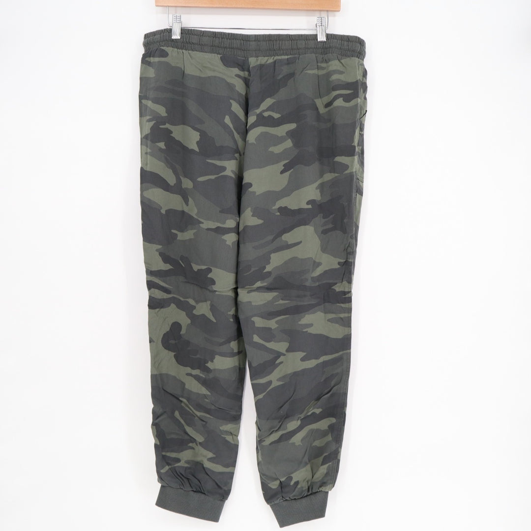Splendid Jogger Pants Womens XL Multi Camo Ribbed Slash Pockets Drawstring Waist