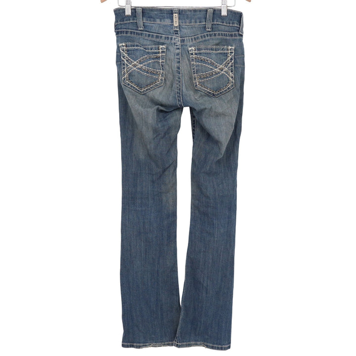 Ariat Real Denim Womens 28R Medium Wash Straight Leg Embroidered Jeans